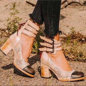 NEW Freebird Bonnie Blush Snake Heels Size 9